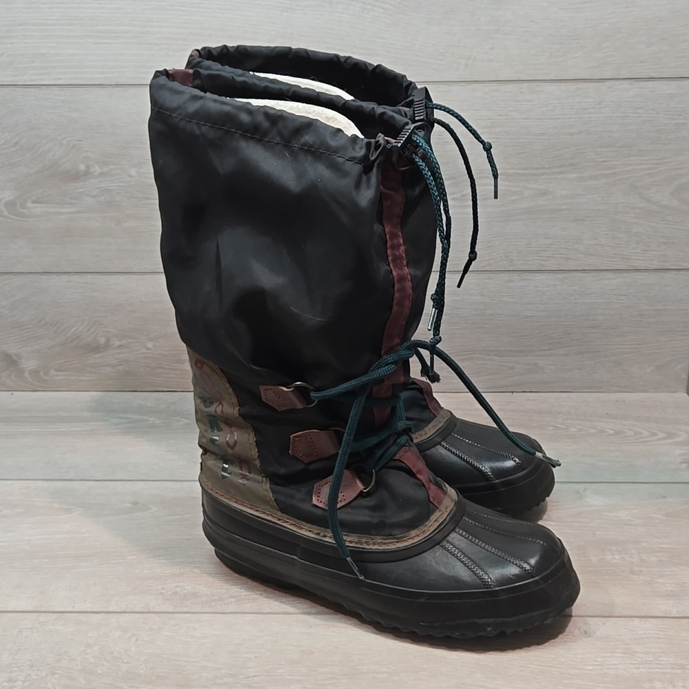 Vintage Sorel Women Freestyle Outdoor Saltwater Duck Boots Tall shoes sz 7